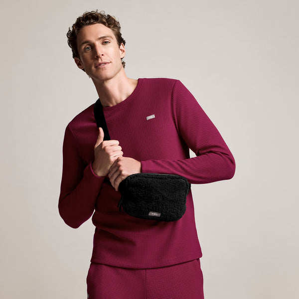 men's Deep Cranberry Off-Shift Waffle - Longsleeve Top™