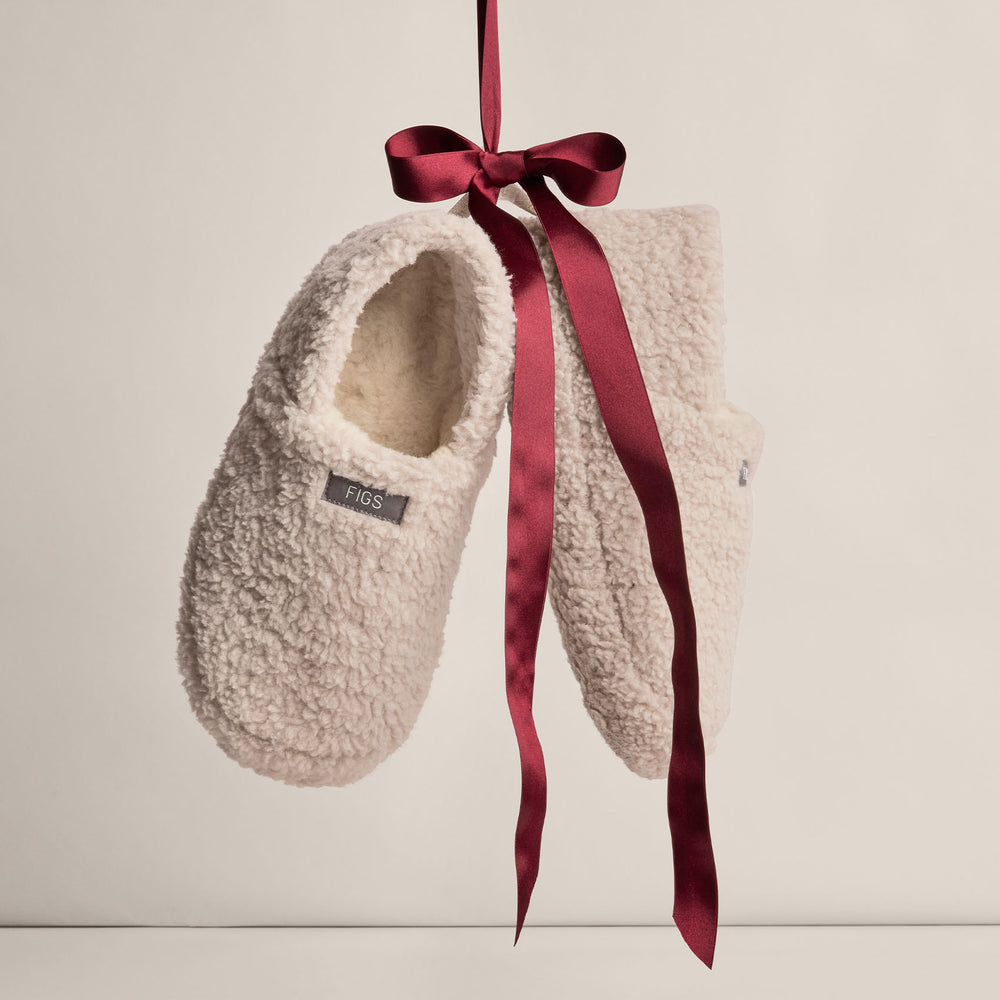 unisex Bone High Pile Slippers