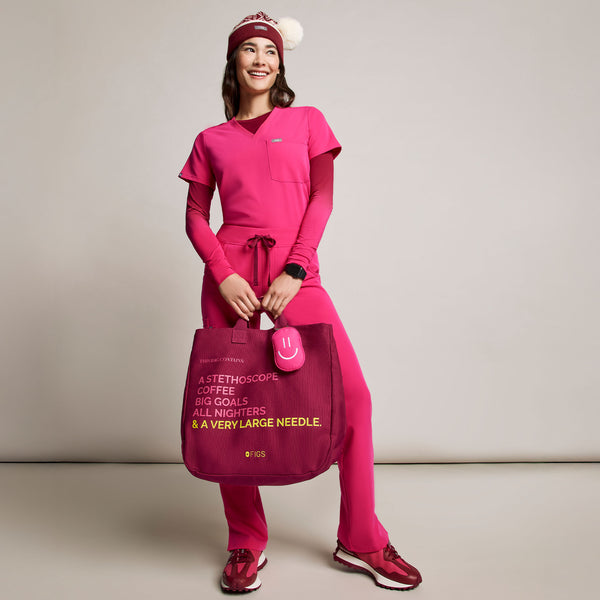 Deep Cranberry A Very Large Needle Tote