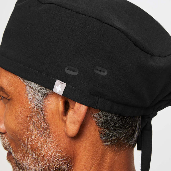 Black Modern - Classic Scrub Cap Buttonholes