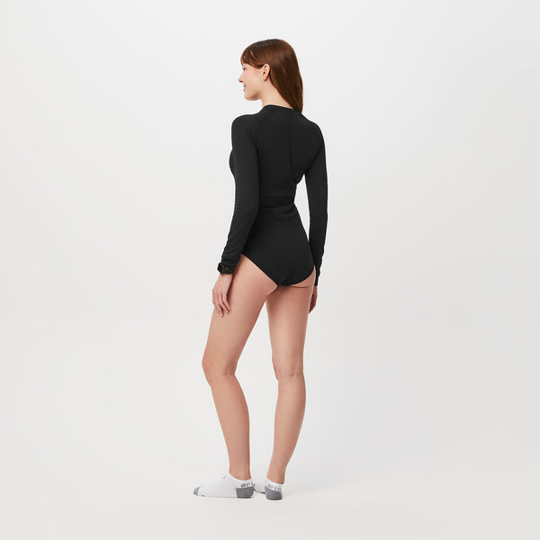 women's Black Salta - Seamless Bodysuit
