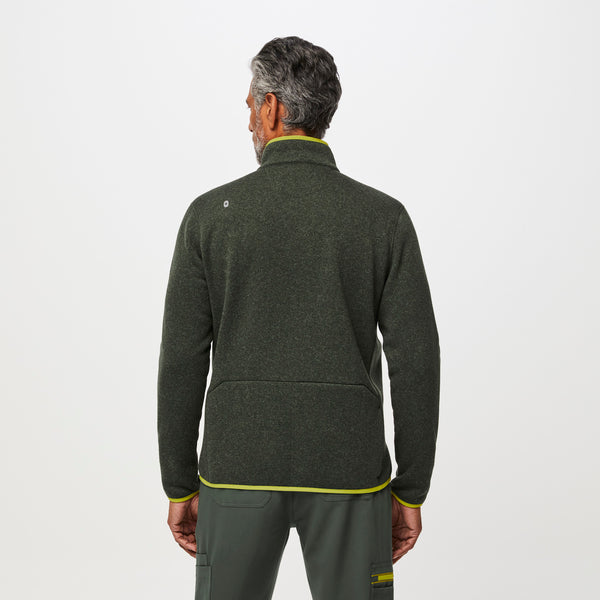 men's Heather Moss/Limeade On-Shift™ - Sweater Knit Jacket
