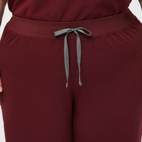 women's Burgundy Livingston™ - Petite Basic Scrub Pants (3XL - 6XL)