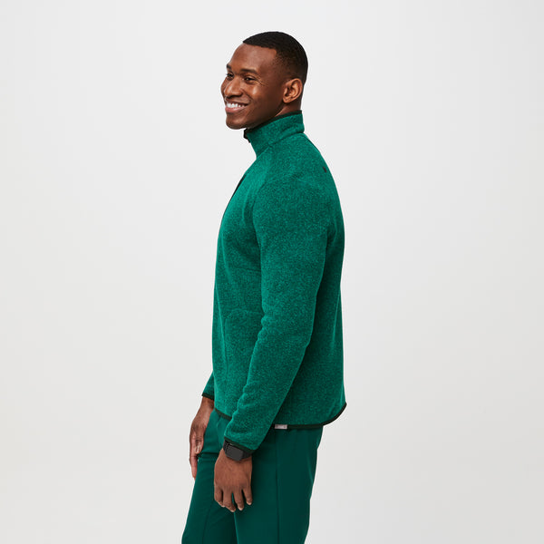 Men's Heather Forest Green On-Shift™ ¼ Zip - Sweater Knit