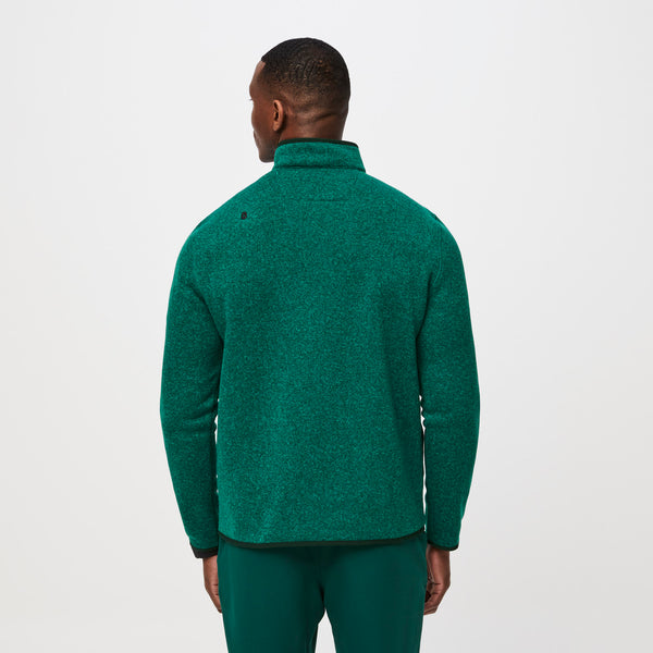 Men's Heather Forest Green On-Shift™ ¼ Zip - Sweater Knit