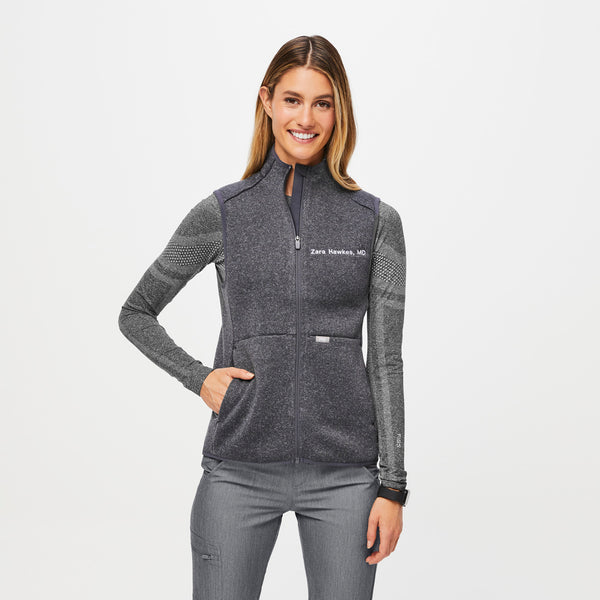 women's Heather Dark Charcoal On-Shift™ - Sweater Knit Vest