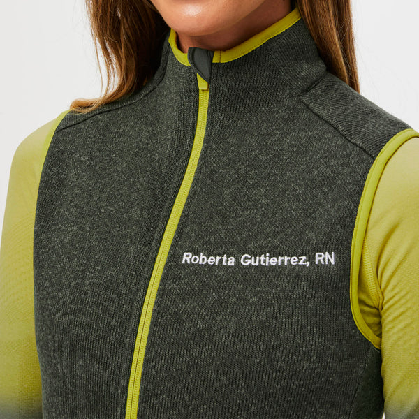 women's Heather Moss/Limeade On-Shift™ - Sweater Knit Vest