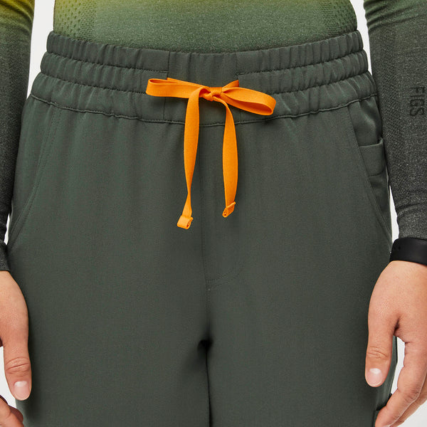 women's Moss High Waisted Uman Relaxed - Petite Jogger Scrub Pants