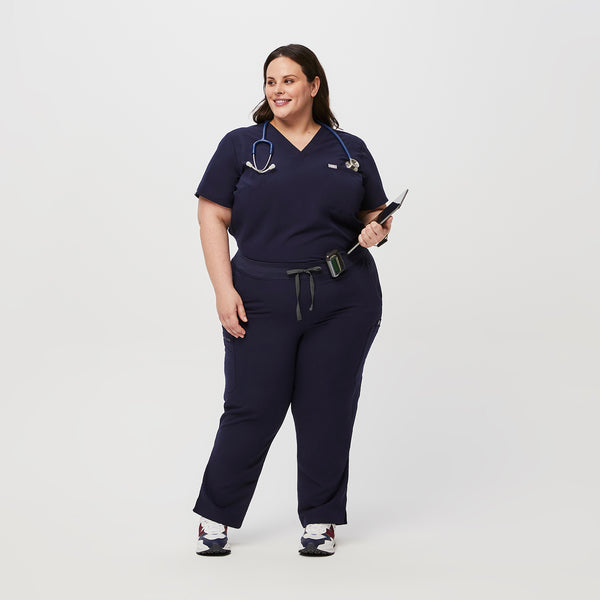 women's Navy Yola™ - Skinny Scrub Pants 2.0 (3XL - 6XL)