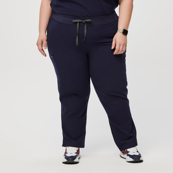 women's Navy Yola™ - Petite Skinny Scrub Pants 2.0 (3XL - 6XL)