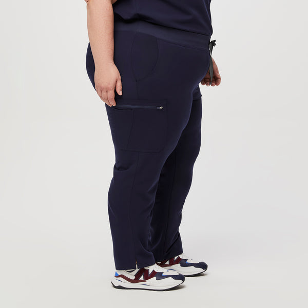 women's Navy Yola™ - Petite Skinny Scrub Pants 2.0 (3XL - 6XL)