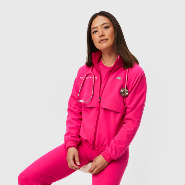 Women's Shocking Pink Sydney - Performance Scrub Jacket