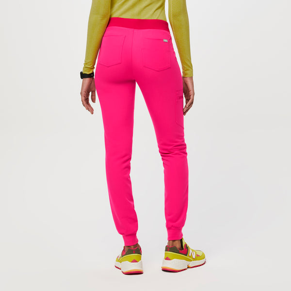 women's Shocking Pink Zamora™ - Petite Jogger Scrub Pants