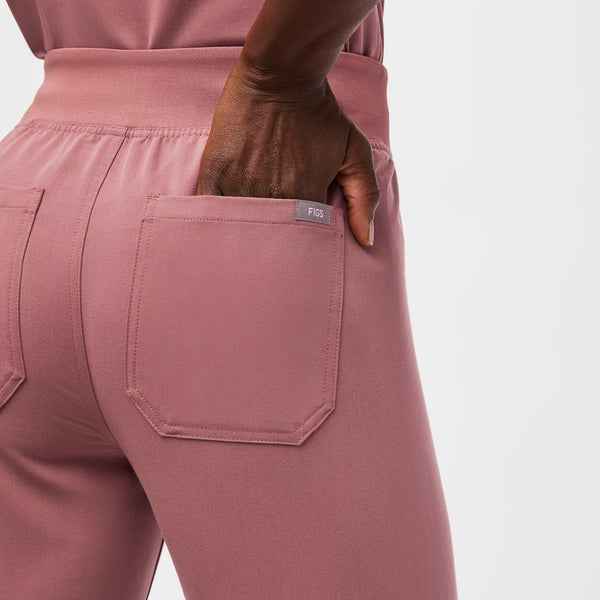 women's Mauve High Waisted Livingston™ - Basic Scrub Pants (3XL - 6XL)
