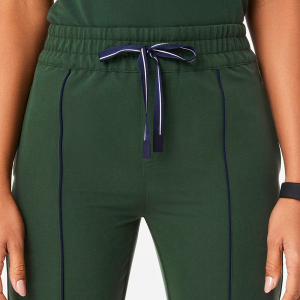 women's British Racing Green Lira Split Hem - Petite Scrub Pants