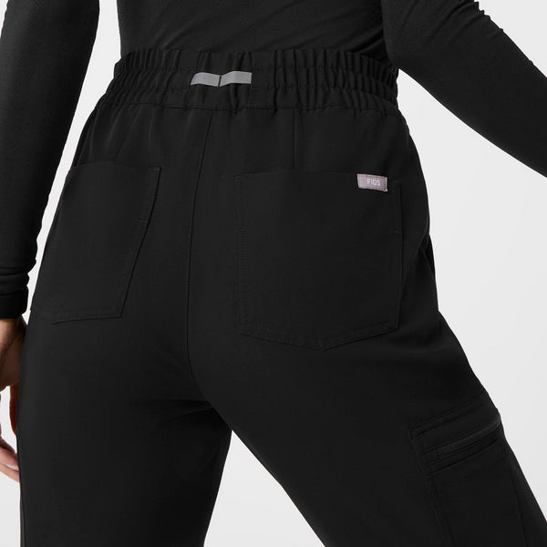 women's Black High Waisted Uman Relaxed - Jogger Scrub Pants