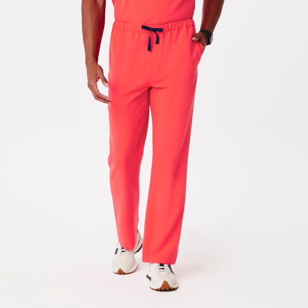 men's Fiery Coral Pisco™ - Short Basic Scrub Pants
