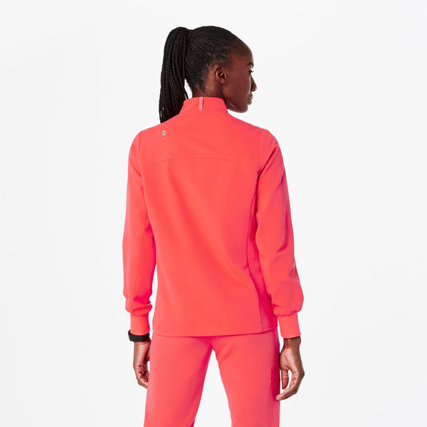 women's Fiery Coral Sebina - Scrub Jacket