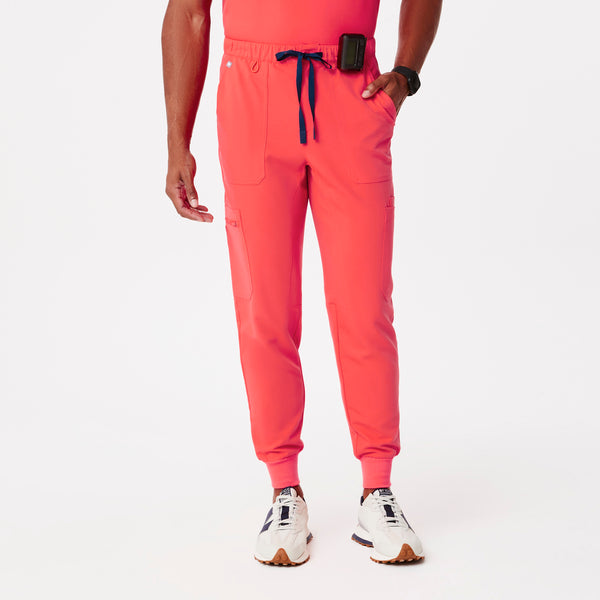 men's Fiery Coral Tairo - Short Jogger Scrub Pants