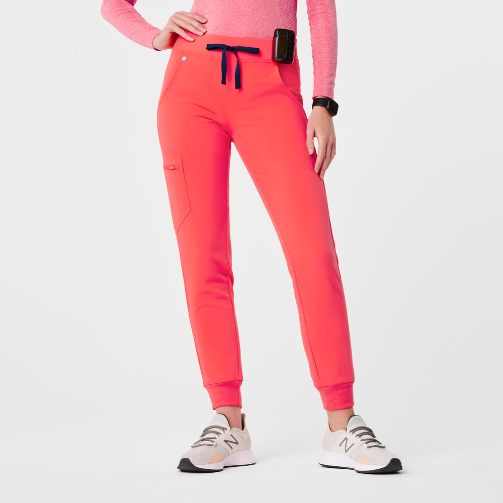 women's Fiery Coral Zamora™ - Tall Jogger Scrub Pants (3XL - 6XL)