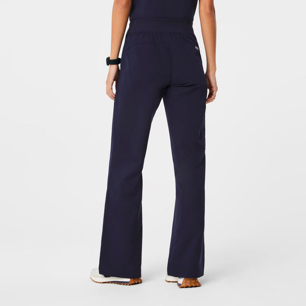 women's Navy High Waisted Isabel Wide Leg - Scrub Pant