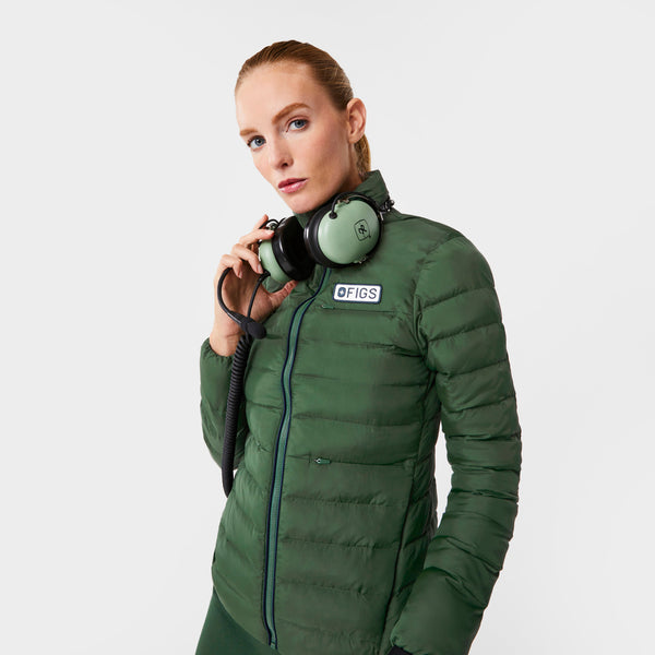 women's British Racing Green Racing On-Shift™ Packable - Puffer Jacket