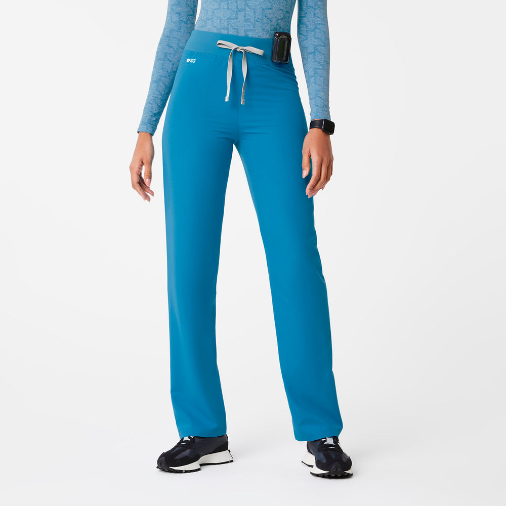 women's Extreme Blue High Waisted Livingston™ - Petite Basic Extremes Scrub Pants (3XL - 6XL)