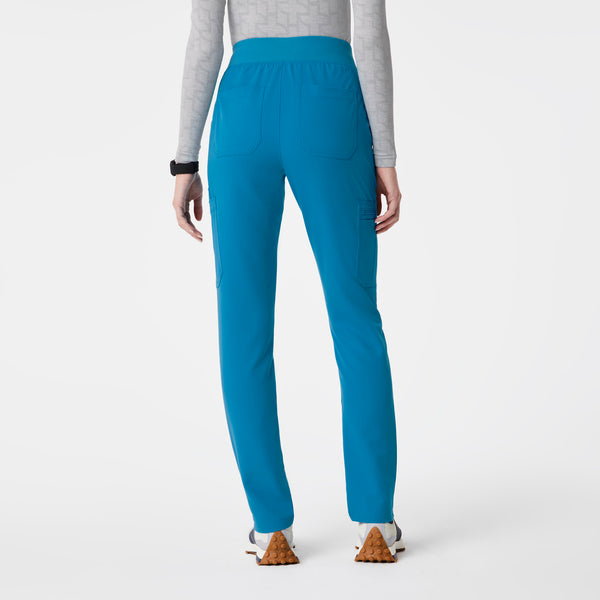 women's Extreme Blue High Waisted Yola™ - Tall Skinny Extremes Scrub Pants (3XL - 6XL)