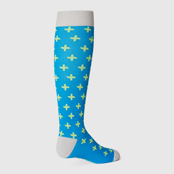 women's Extreme Blue Ready Cross Compression Socks