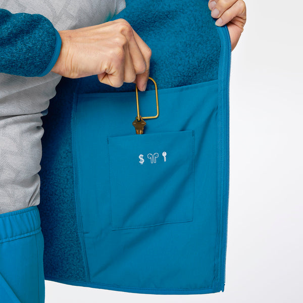 men's Heather Extreme Blue On-Shift™- Sweater Knit Jacket