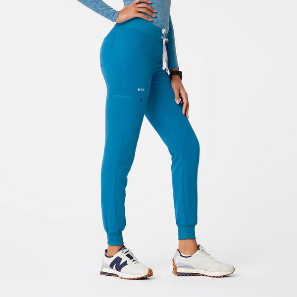 women's Extreme Blue Zamora™- Petite Jogger Extremes Scrub Pants (3XL - 6XL)