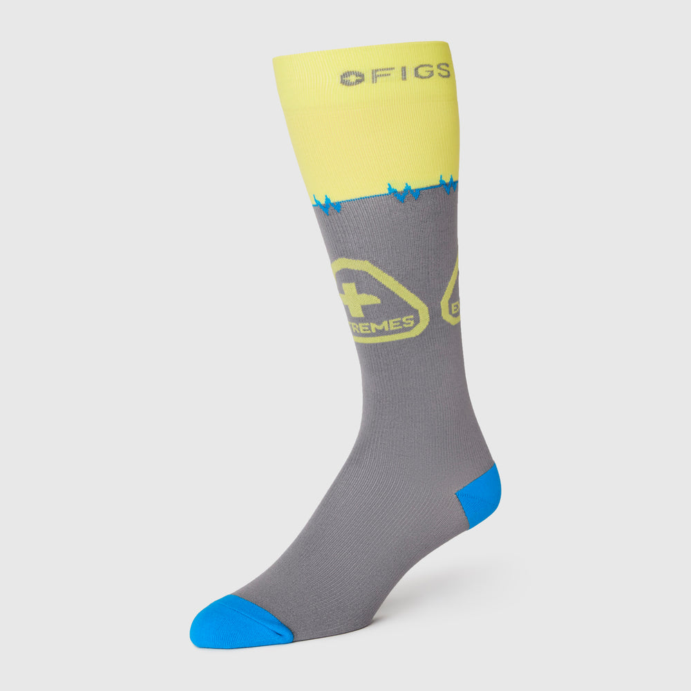 men's Graphite Caution Compression Socks