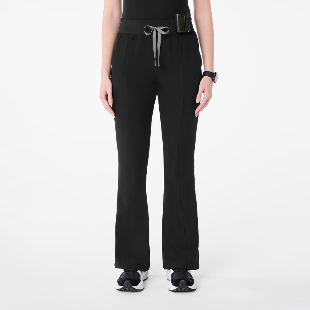 women's Black Madryn High Waisted Flare - Tall  Scrub Pant