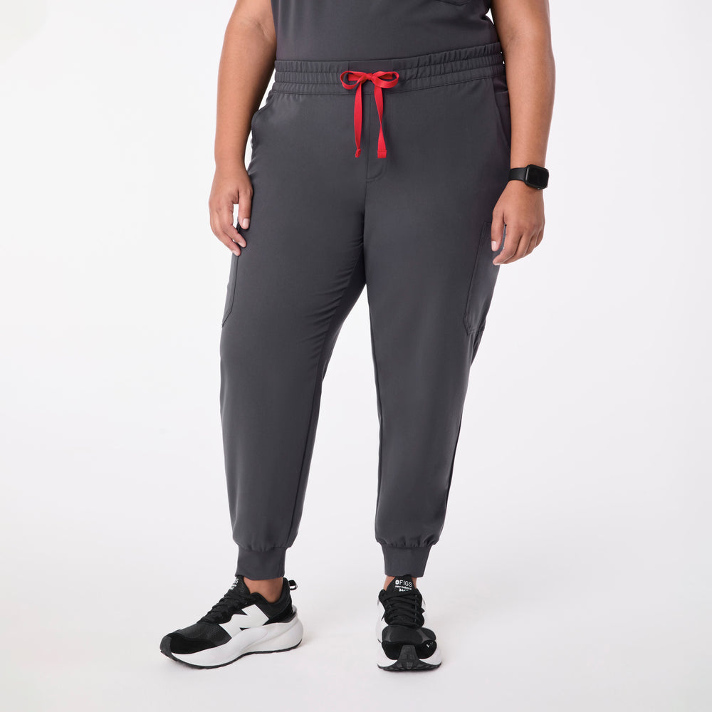 women's Charcoal Uman Relaxed - Tall Jogger Scrub Pant (3XL-6XL)