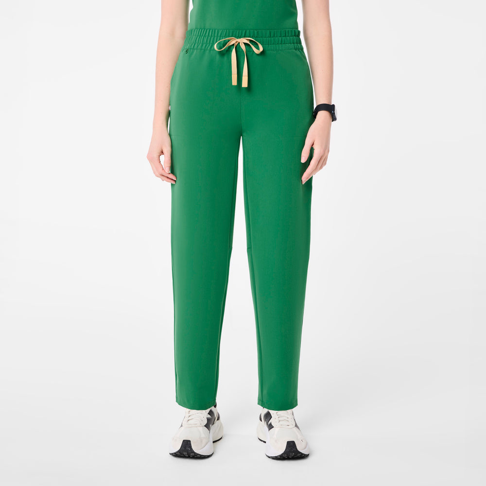 women's Indocyanine Green High Waisted Sheridan - Petite Relaxed Barrel Scrub Pant