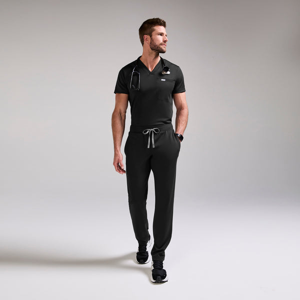 men's Black Logan FORMx Slim V-Neck - Scrub Top™