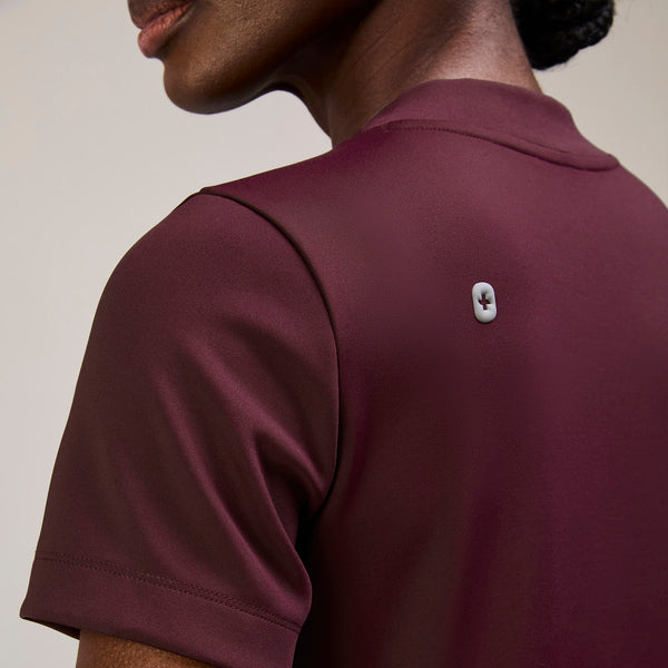women's Burgundy Sona FORMx Slim V-Neck - Scrub Top™