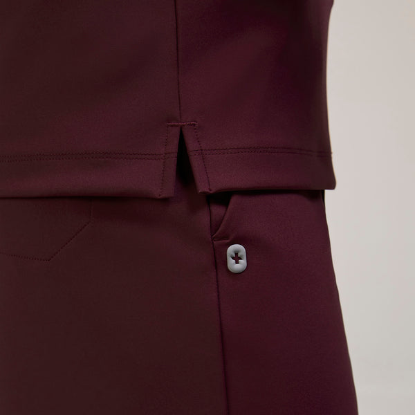 women's Burgundy Sona FORMx Slim V-Neck - Scrub Top™