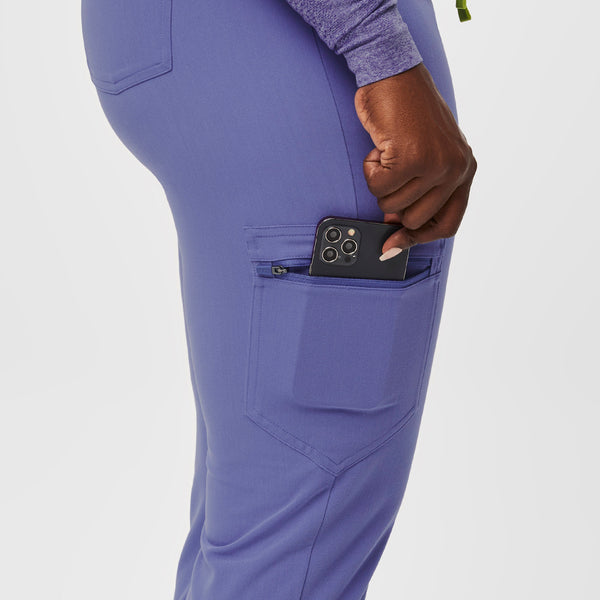 women's Blueberry High Waisted Zamora™ - Petite Jogger Scrub Pants (3XL - 6XL)