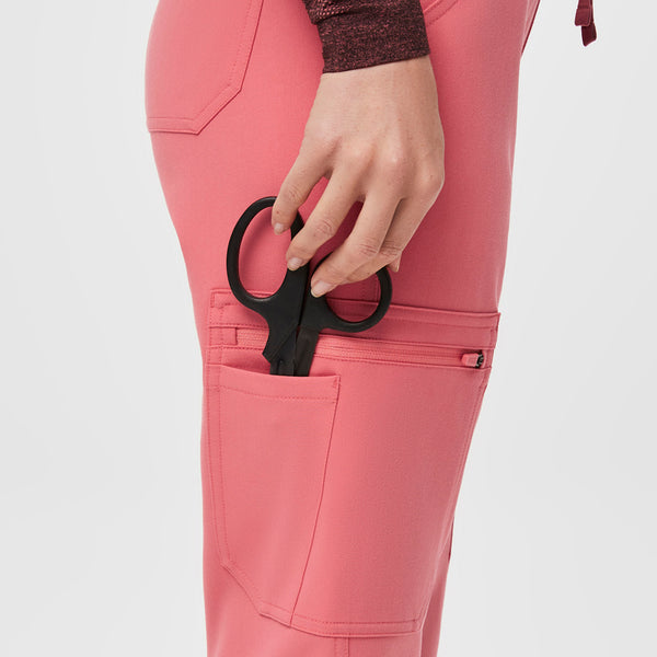 women's Desert Rose High Waisted Yola™ - Tall Skinny Scrub Pants ( 3XL - 6XL)