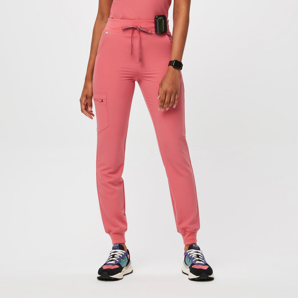 women's Desert Rose High Waisted Zamora™ - Tall Jogger Scrub Pants (3XL - 6XL)