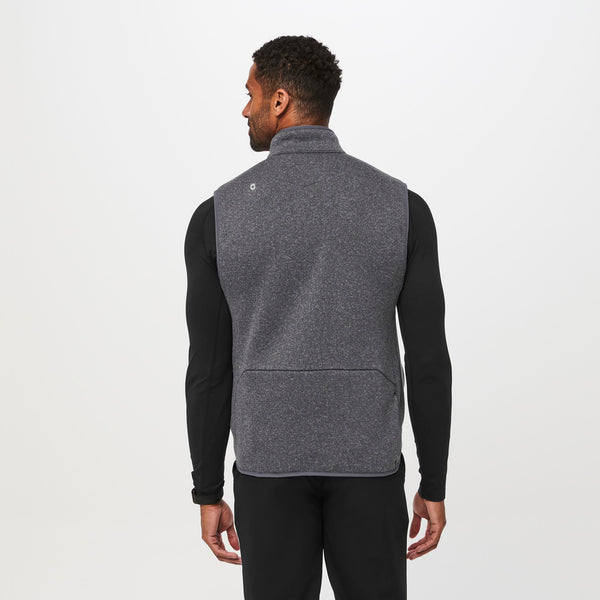 men's Heathered Dark Charcoal On-Shift™ Sweater Knit Vest