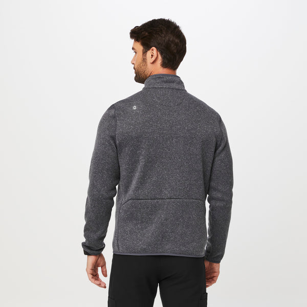 men's Heather Dark Charcoal On-Shift™ - Sweater Knit Jacket
