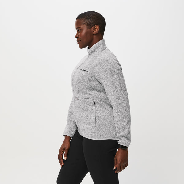 women's Heather Light Grey On-Shift™ - Sweater Knit Jacket
