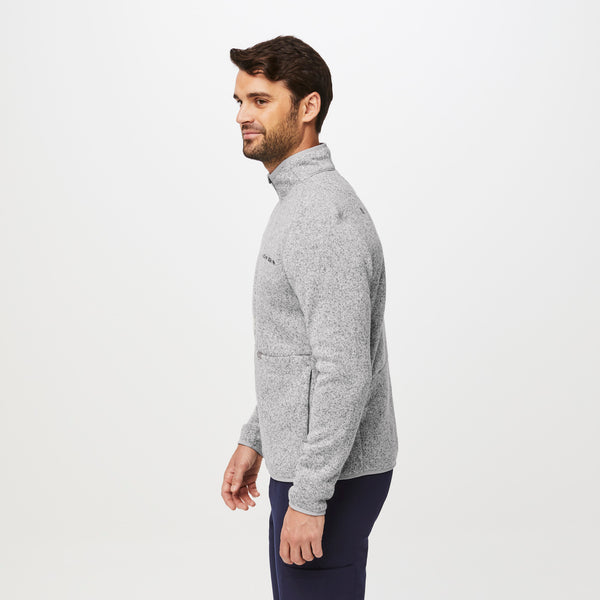 men's Heather Light Grey On-Shift™ - Sweater Knit Jacket