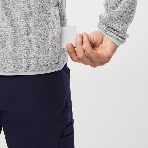 men's Heather Light Grey On-Shift™ - Sweater Knit Jacket
