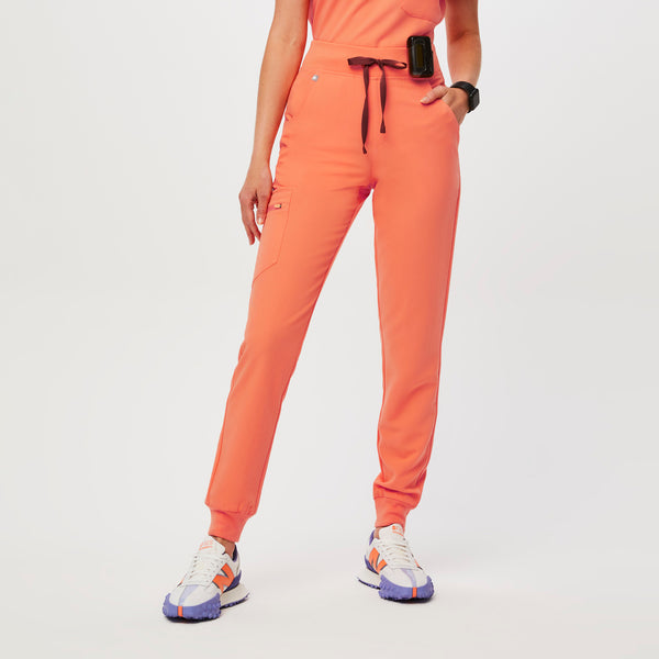 women's Papaya High Waisted Zamora™ - Tall Jogger Scrub Pants (3XL - 6XL)