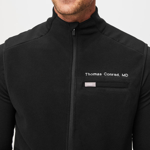 men's Black On-Shift™ - Fleece Vest (3XL-6XL)