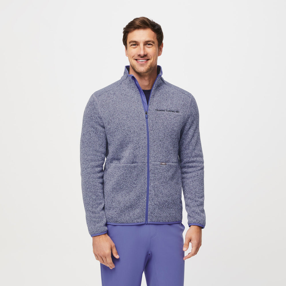 men's Heather Blueberry On-Shift™ - Sweater Knit Jacket