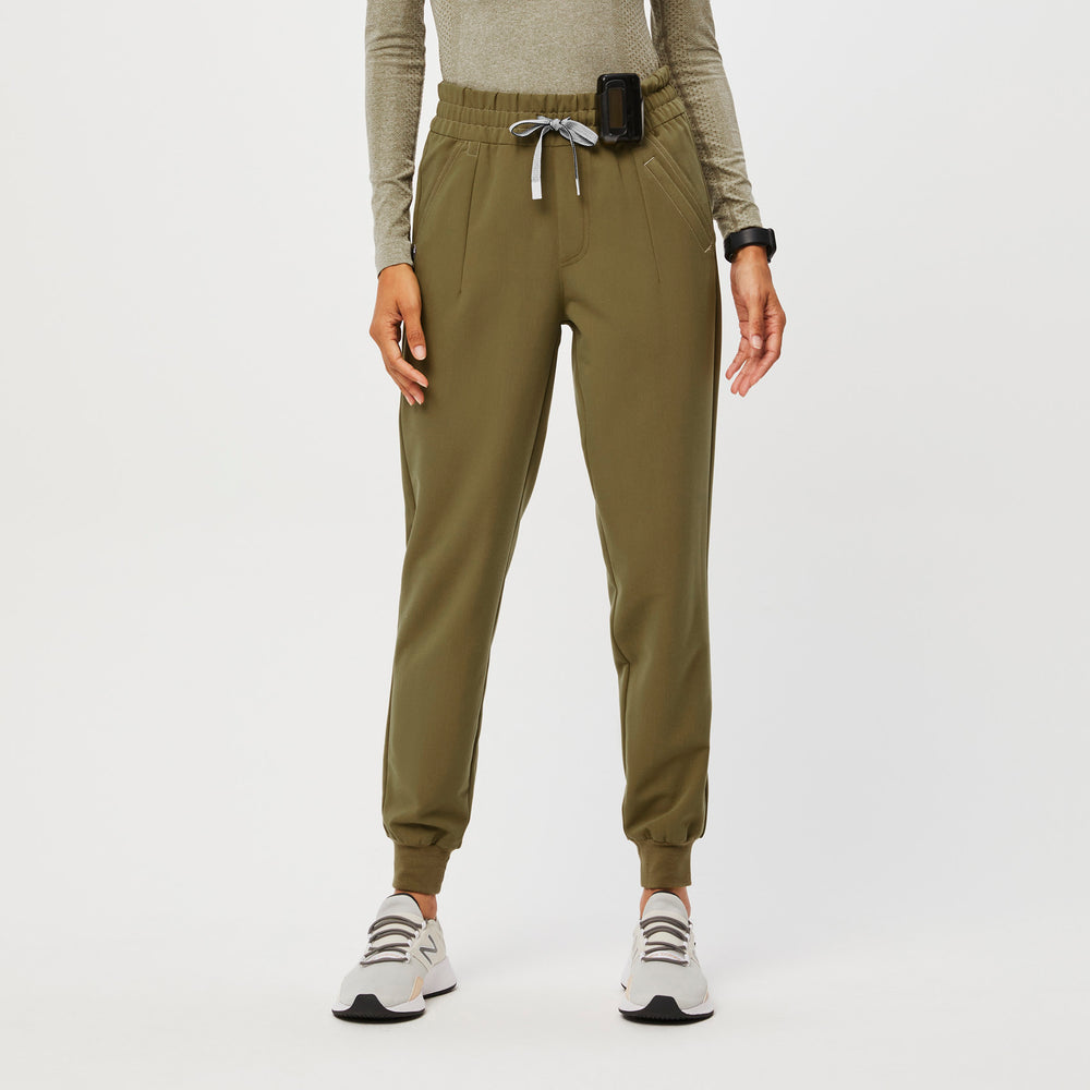 women's Martini Olive Tatu High Waisted Slim - Cargo Jogger Scrub Pants